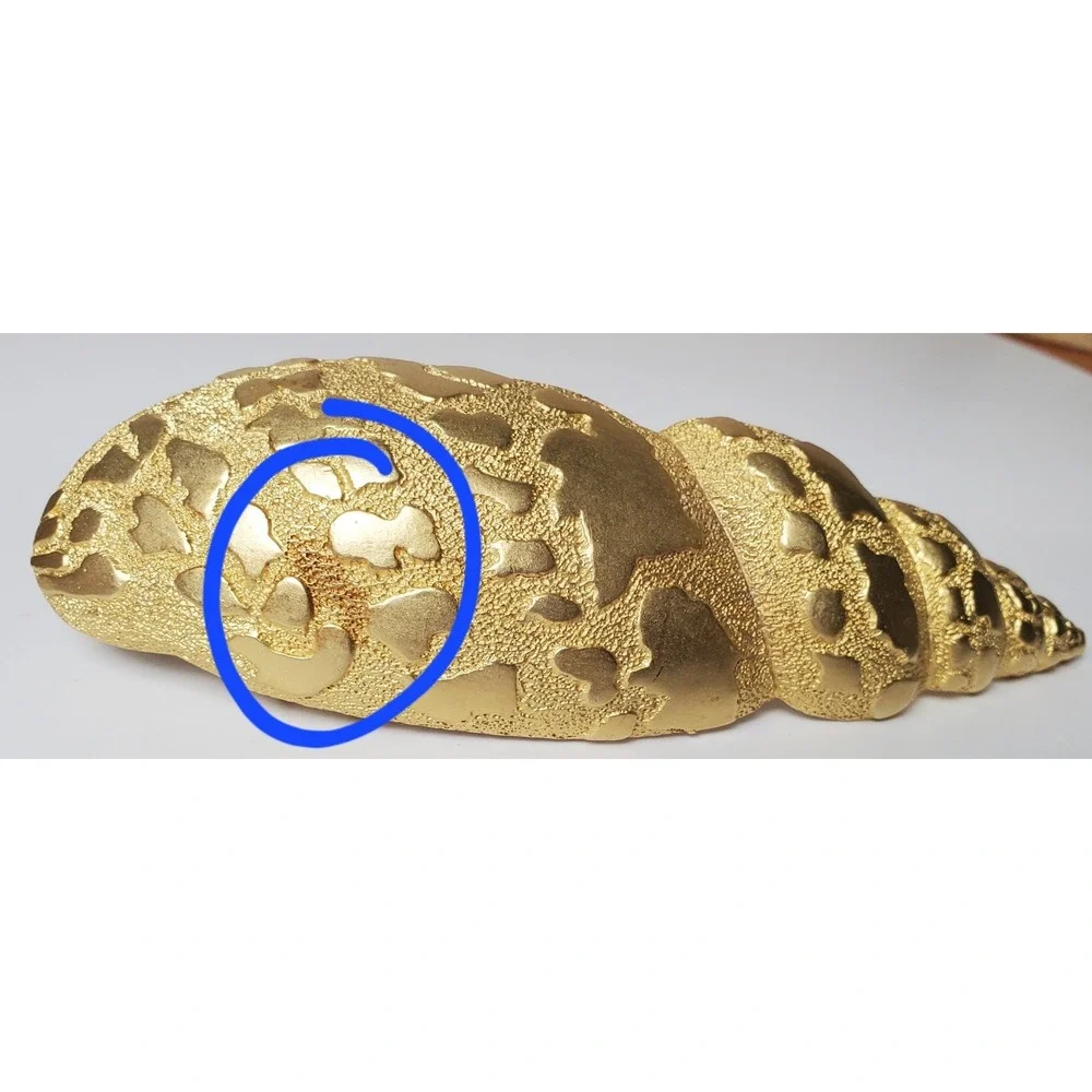 Vintage Accessocraft NYC Gold Tone Seashell Belt Buckle‎ Hollywood Regency Beach